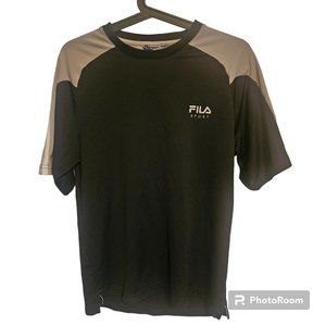 FILA Short Sleeve black gray Sport Tee